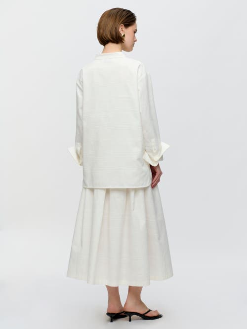 Callas Milano Corsica Striped Cotton Shirt In White