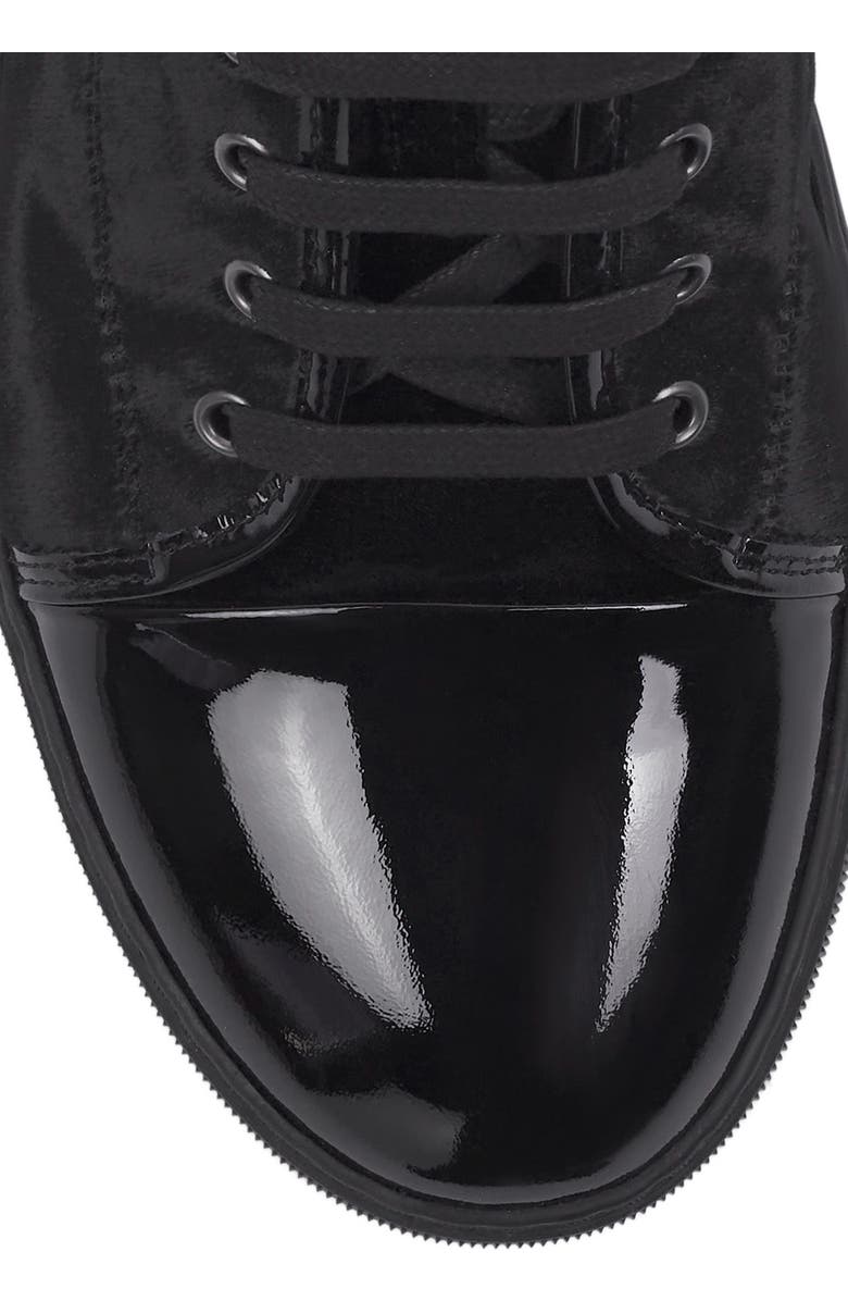Lanvin DBB1 SNEAKERS IN VELVET AND PATENT LEATHER, Alternate, color,