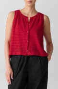 Eileen Fisher Jewel Neck Organic Cotton Vest