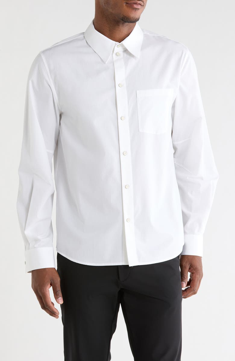 Helmut Lang Curve Classic Fit Button-Up Shirt, Main, color, White