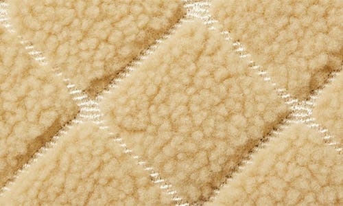 Tory Burch Fleming Quilted Genuine Shearling Crossbody Bag In Neutral