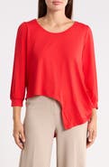 PATRIZIA LUCA Side Knot Three-Quarter Sleeve Top