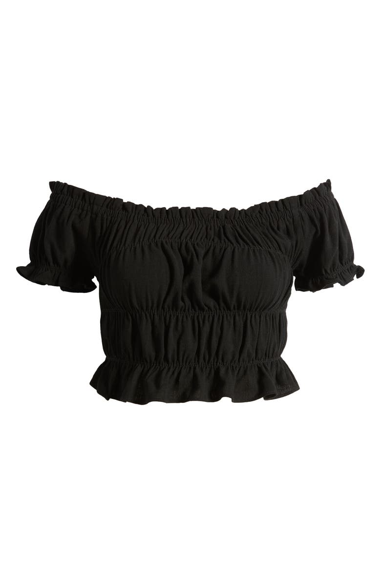 BP. Smocked Off the Shoulder Top, Alternate, color, 