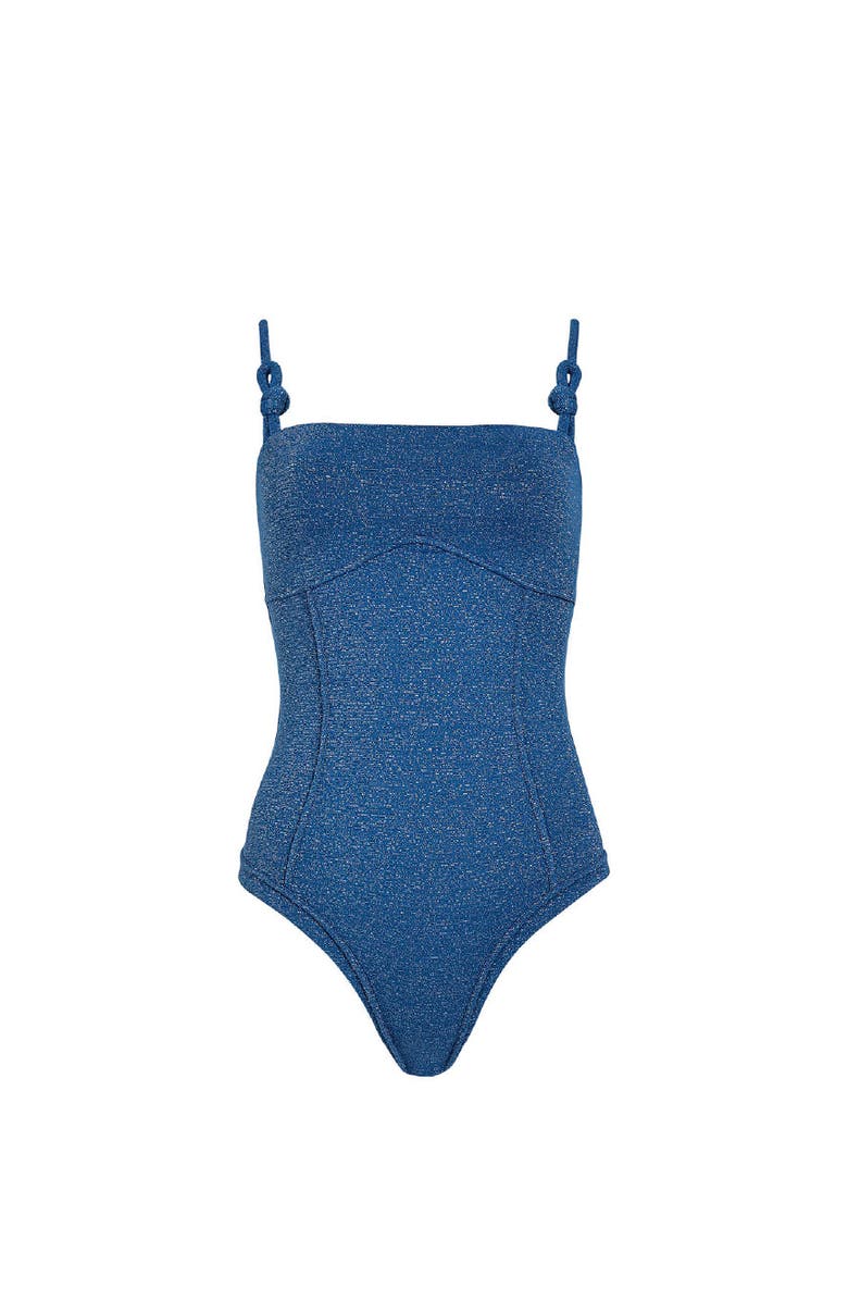 KIBYS Sacred Sun Nube Luxe Shimmer Sculpting One Piece, Alternate, color, Shimmery Blue