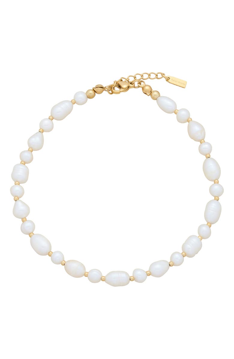 st. Moran Freshwater Pearl Bracelet, Main, color, White