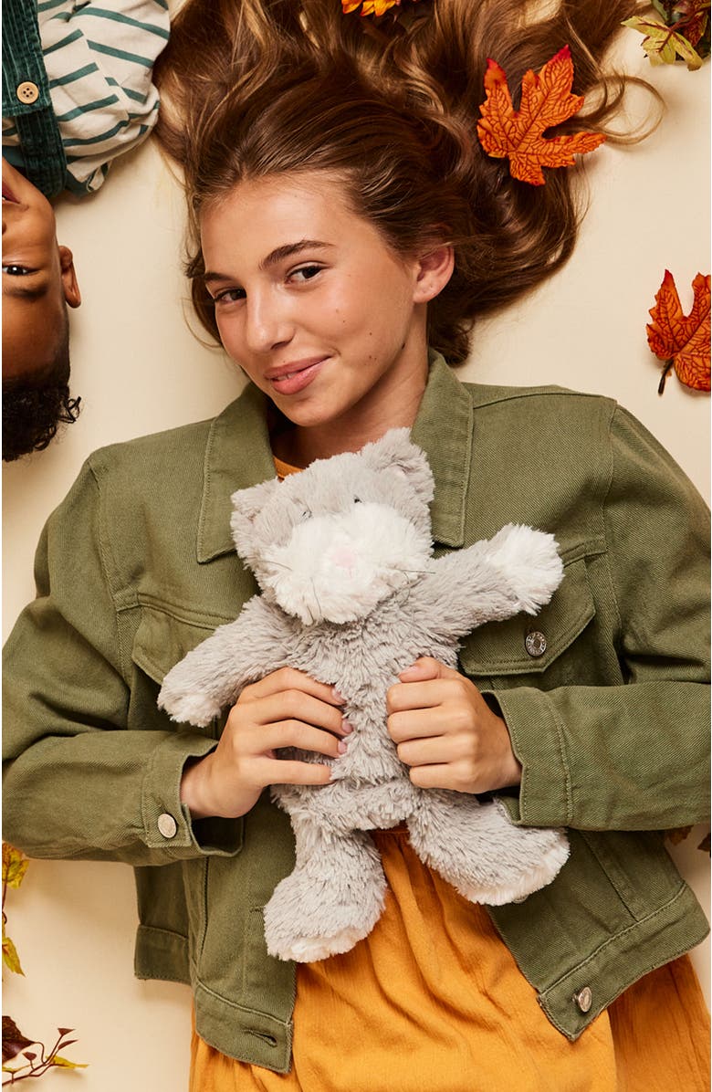 Warmies Cat Plush Toy, Alternate, color, Medium Gray