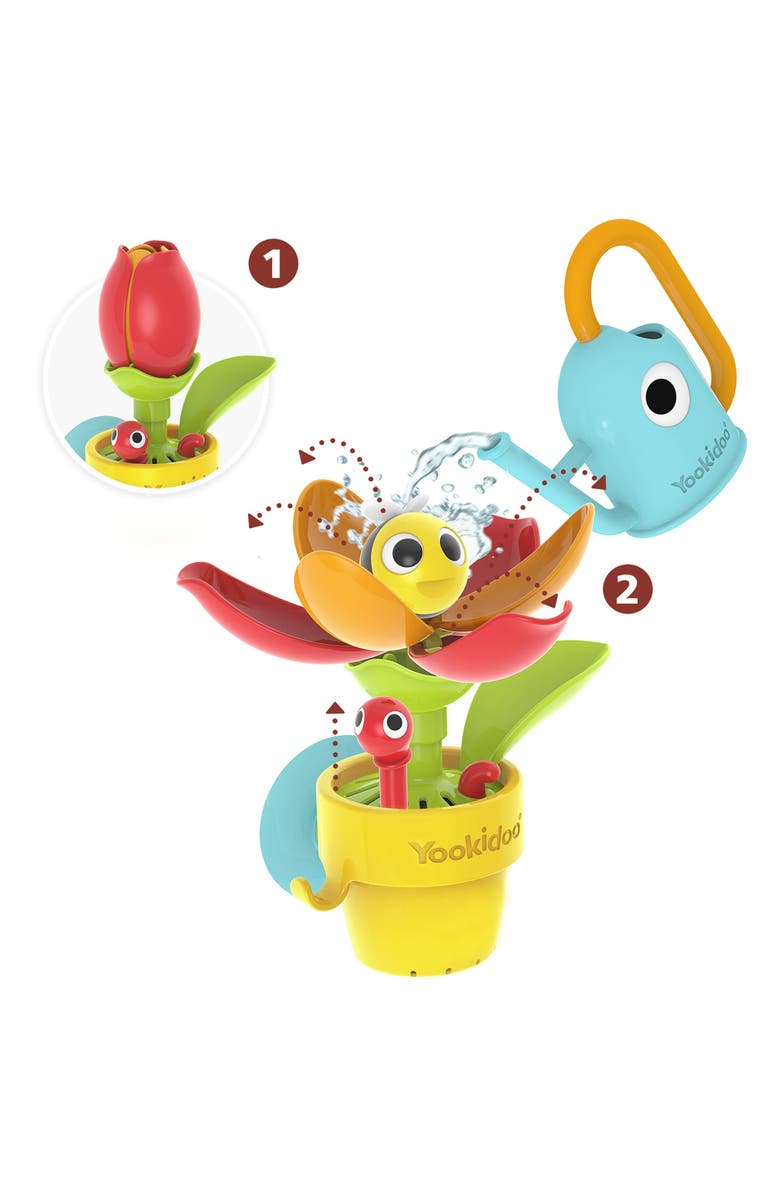 Yookidoo Peek-A-Bee Tub Flower Bath Toy, Alternate, color, Multi
