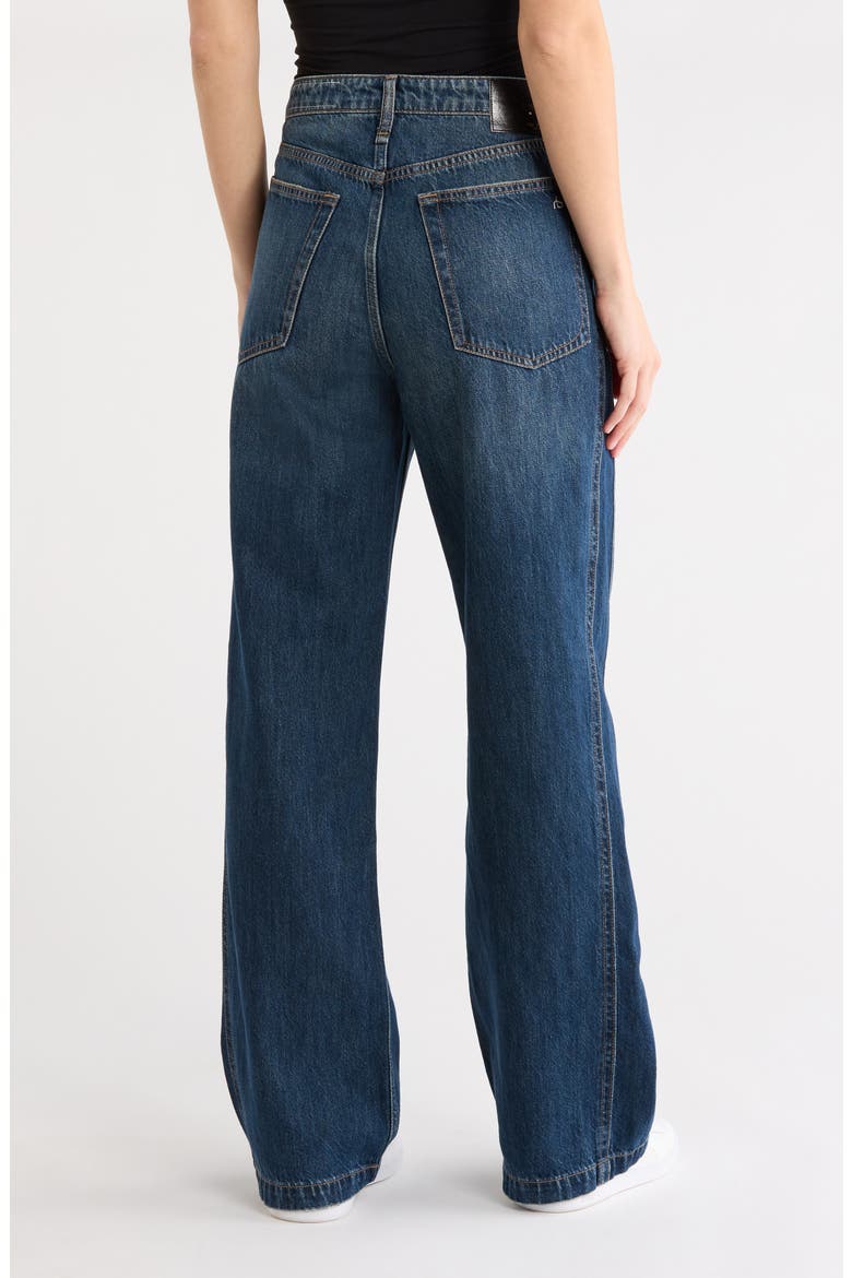 Logan Spliced High Waist Wide Leg Jeans, Alternate, color, TWO INDIGO