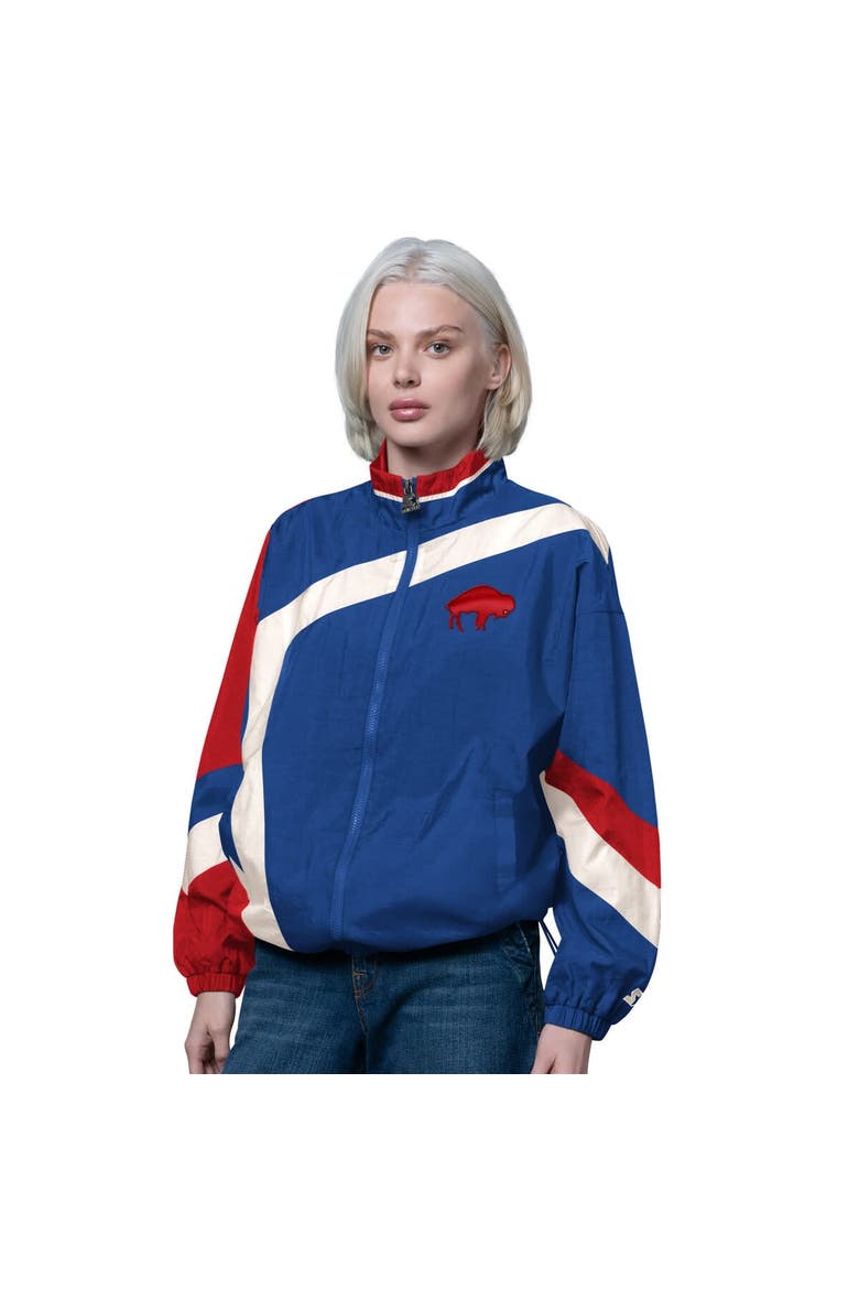 Women's Starter Royal/Red Buffalo Bills Vintage 1st Quarter Full-Zip Windbreaker, Main, color, Royal