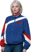 STARTER Women's Starter Royal/Red Buffalo Bills Vintage 1st Quarter Full-Zip Windbreaker