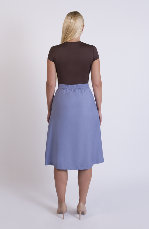 Aam The Label The Wool Midi Skirt In Blue