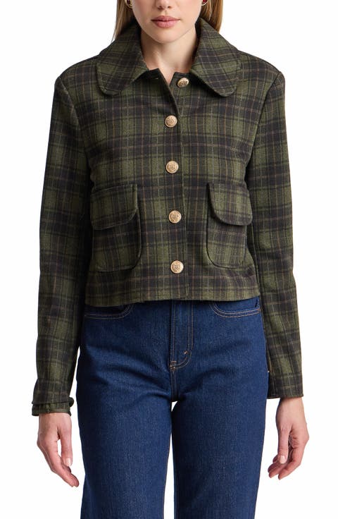 Plaid Cropped Jacket