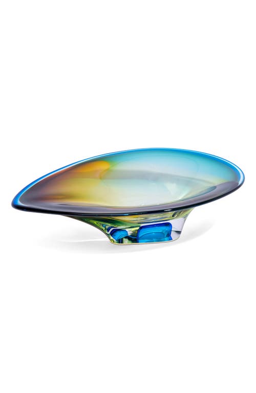 Kosta Boda Mirage Dish In Blue Multi