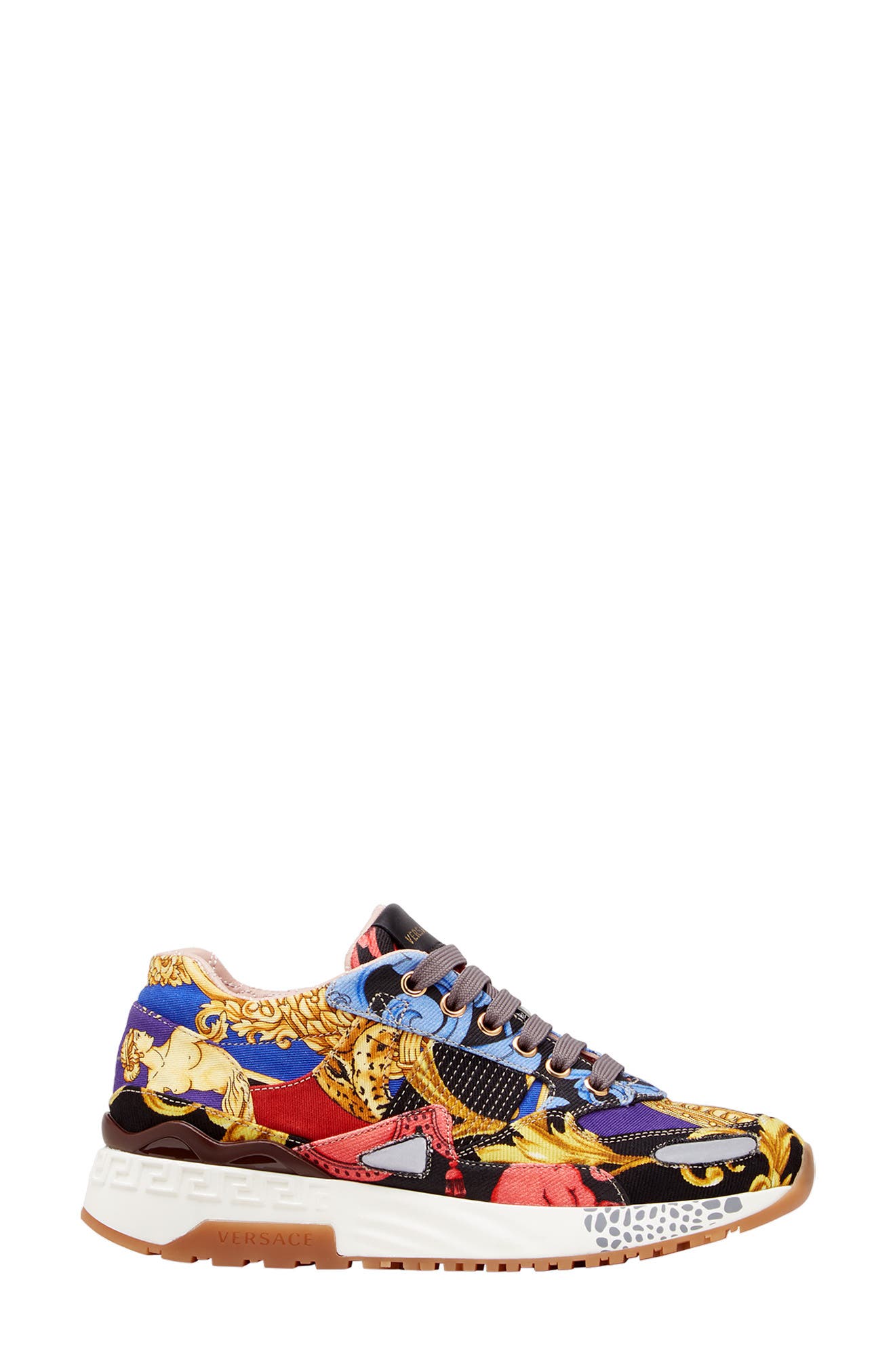 Versace Multi Print Sneaker, Alternate, color, 