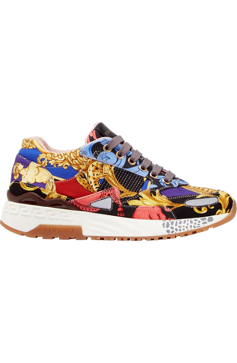 Versace Multi Print Sneaker, Alternate, color,