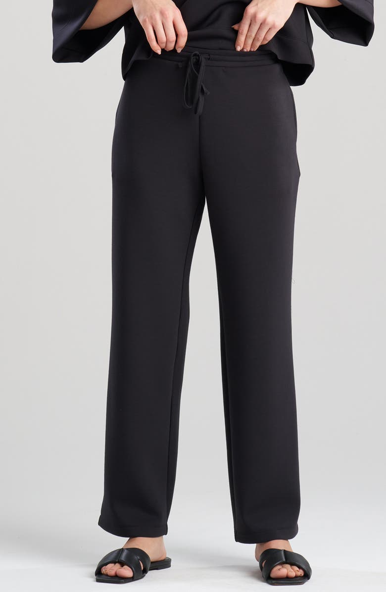 Natori Udon Scuba Knit Pajama Pants, Main, color, Black