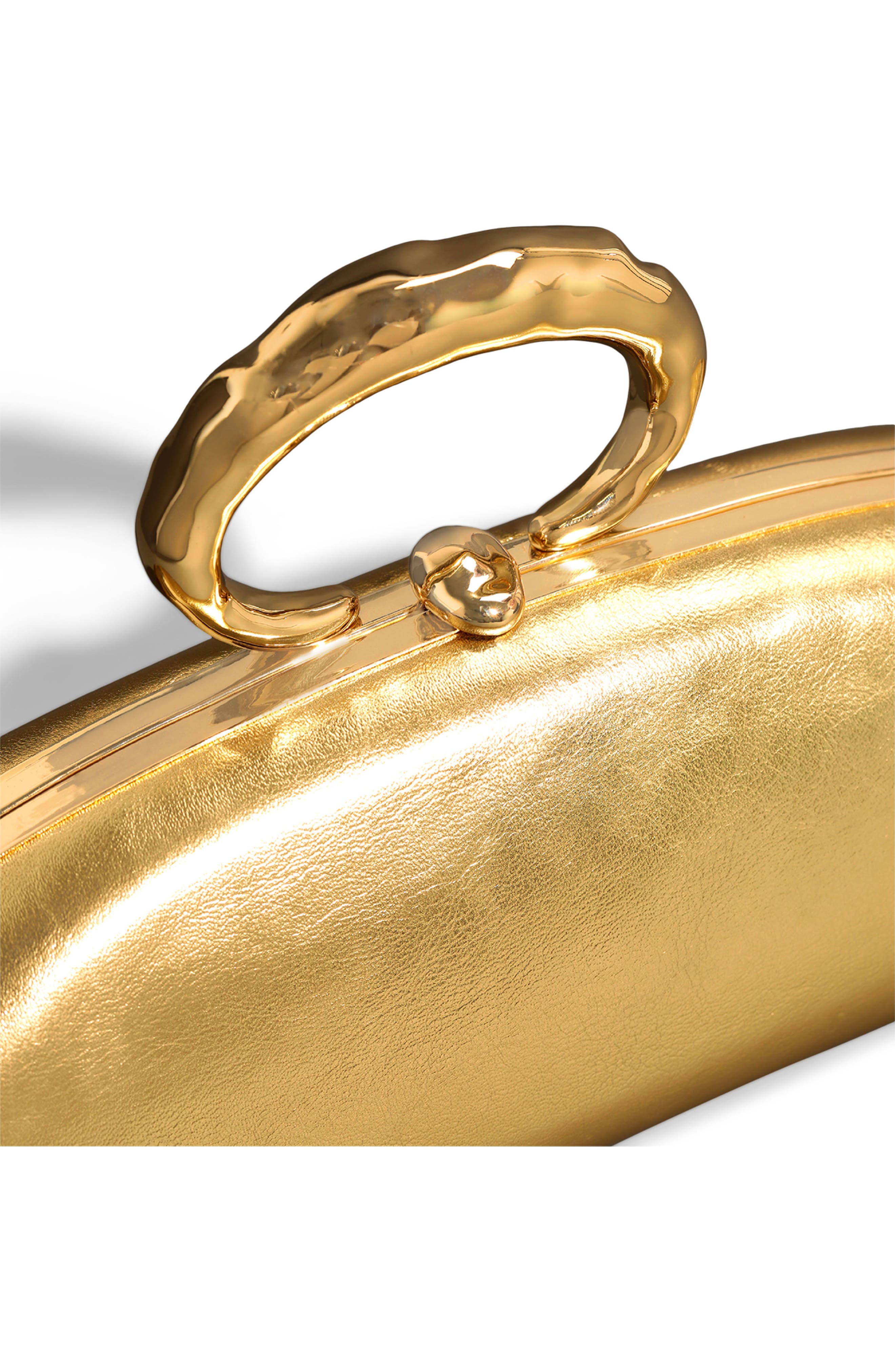 Alexis Bittar Molten Bullet Leather Minaudière, Alternate, color, 