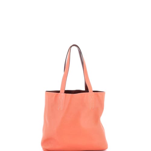 Pre-owned Hermes  Hermes Double Sens Tote Veau Sikkim 36