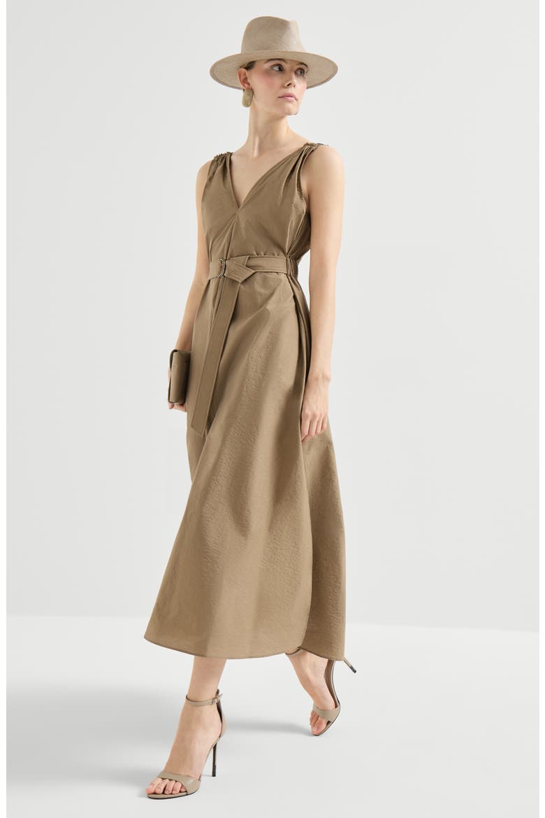 Dress with belt, Alternate, color, Sand