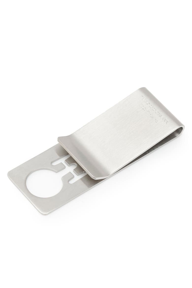 Cutout Enterprise Money Clip, Main, color, SILVER