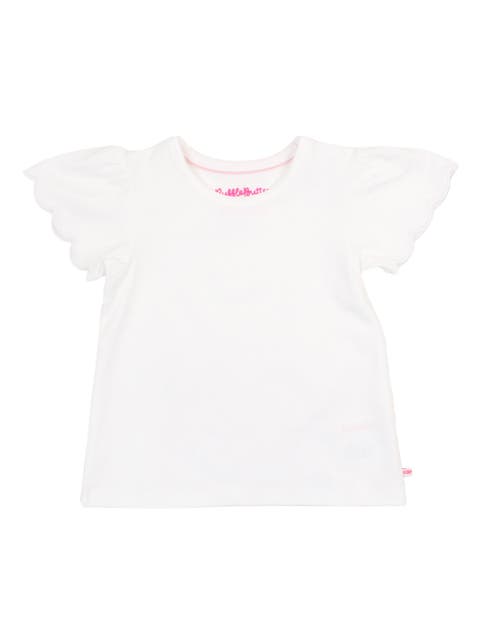 Girls Short Sleeve Scallop Tee