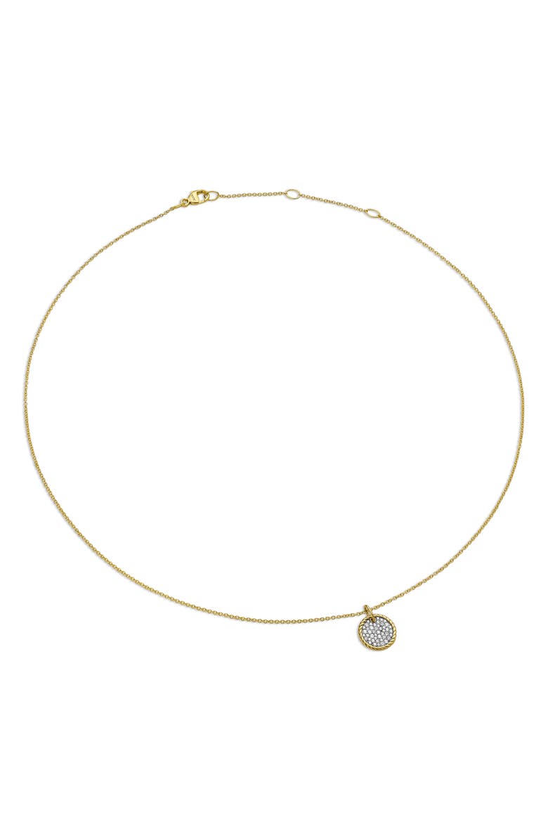 David Yurman Cable Collectibles Pavé Charm with Diamonds in Gold, Alternate, color, Diamond