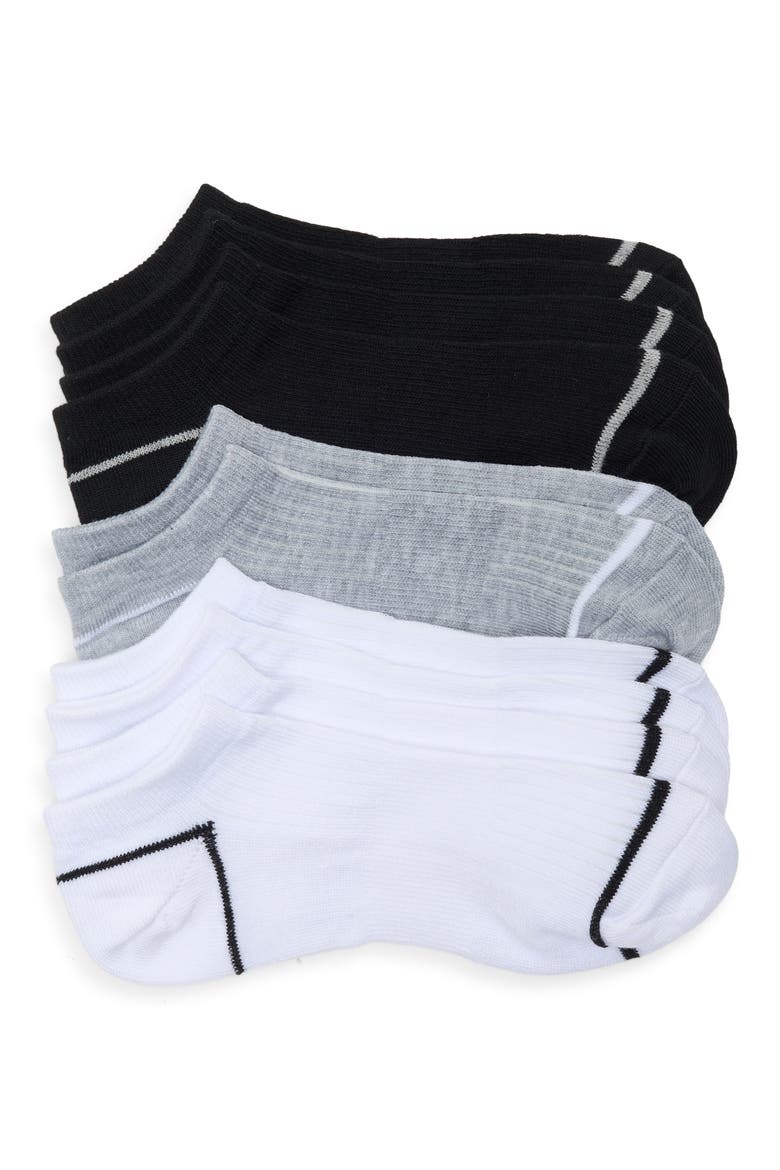 Assorted 5-Pack Rib Ankle Socks, Alternate, color, WHITE MULTI