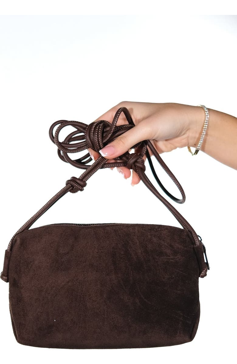 Forever & Always Shoes Selsey Crossbody Leather Bag, Main, color, Brown Suede