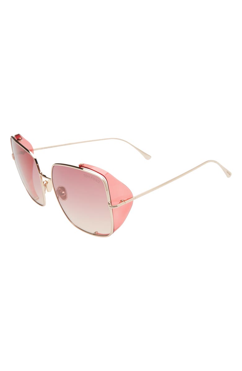 TOM FORD 60mm Gradient Square Sunglasses, Alternate, color,