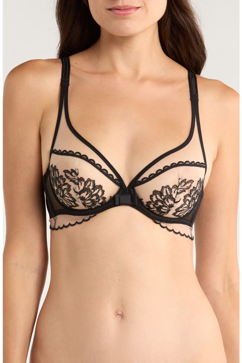 Romance Full Coverage Plunge Bra, Main, color, LIGHT TATOO