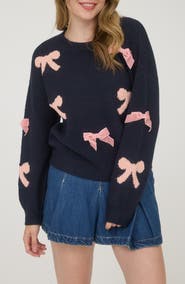 Blu Pepper Bow Embellished Sweater