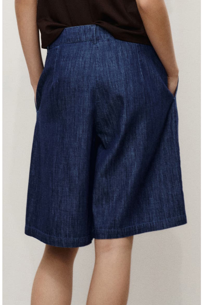 Denim Bermuda Shorts, Alternate, color, BLUE
