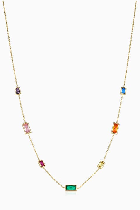 14K Gold Fresco Station Necklace