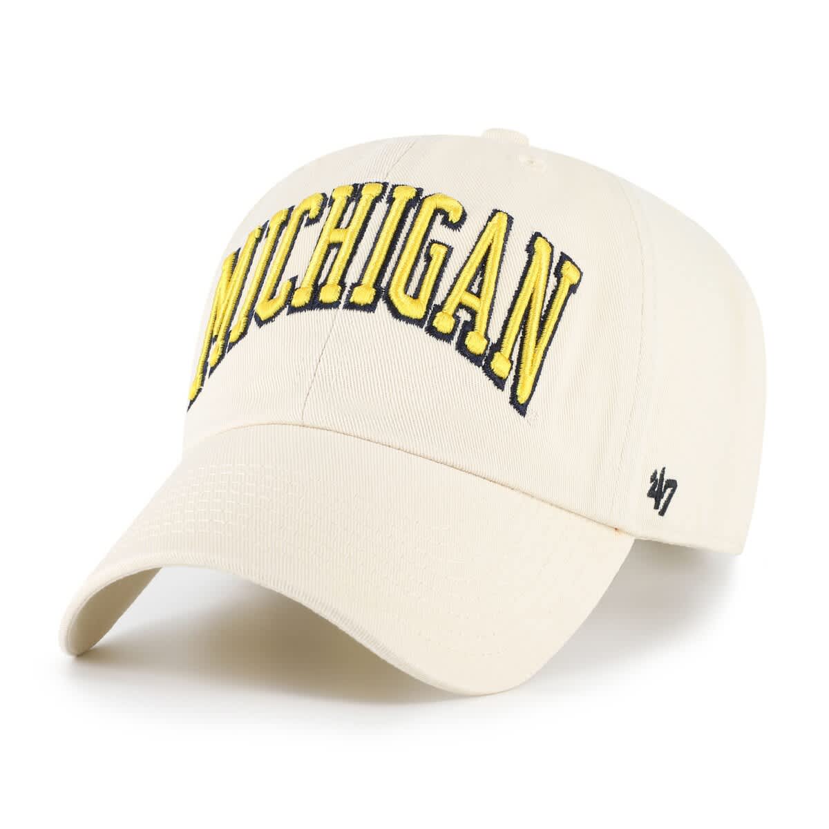 '47 Men's '47 Sand Michigan Wolverines Vault Clean Up Adjustable Hat ...
