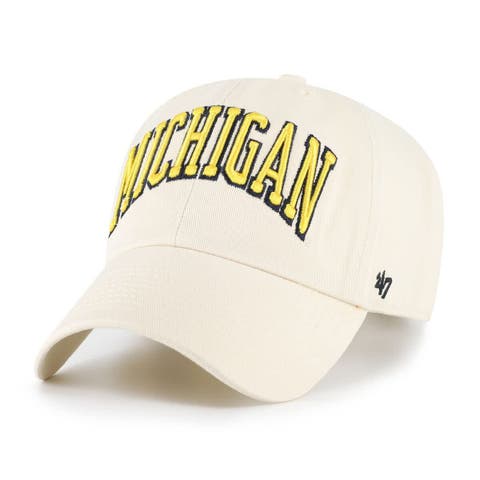 Men's '47 Sand Michigan Wolverines Vault Clean Up Adjustable Hat