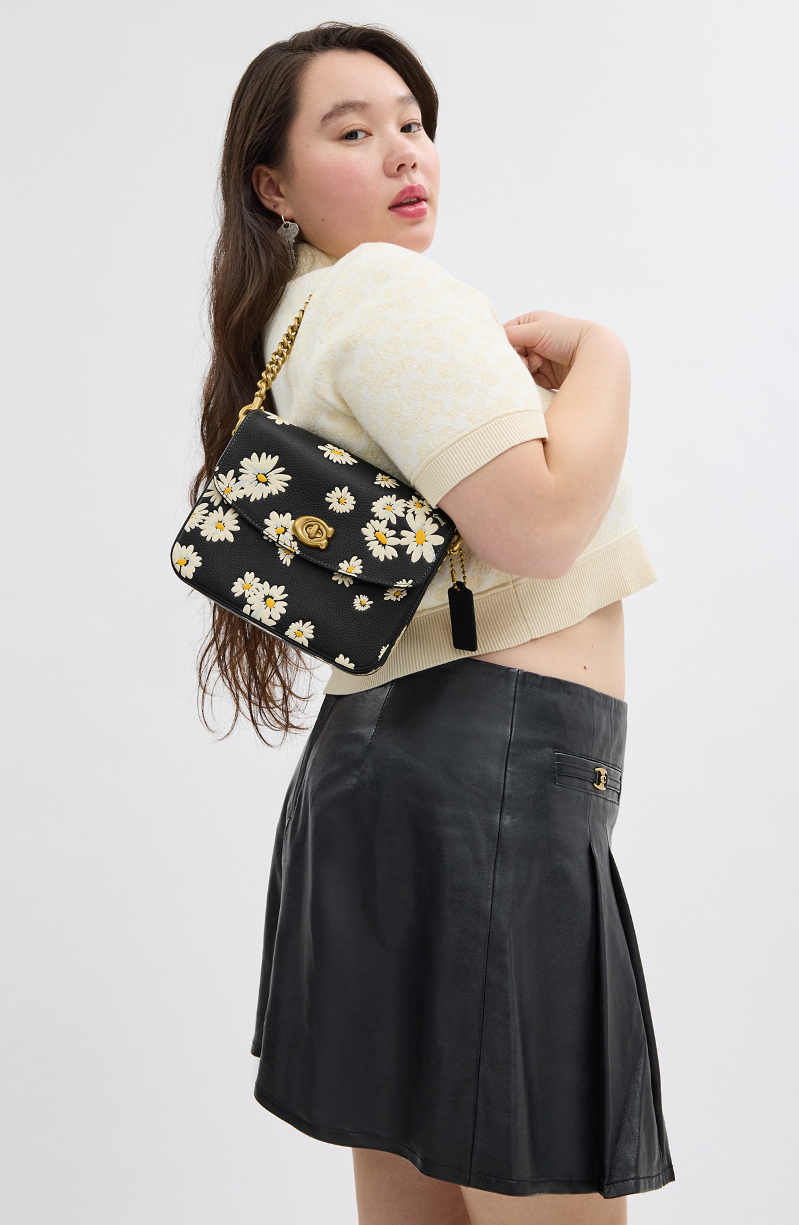 COACH Cassie Pebbled Leather Top Handle Bag, Alternate, color, 