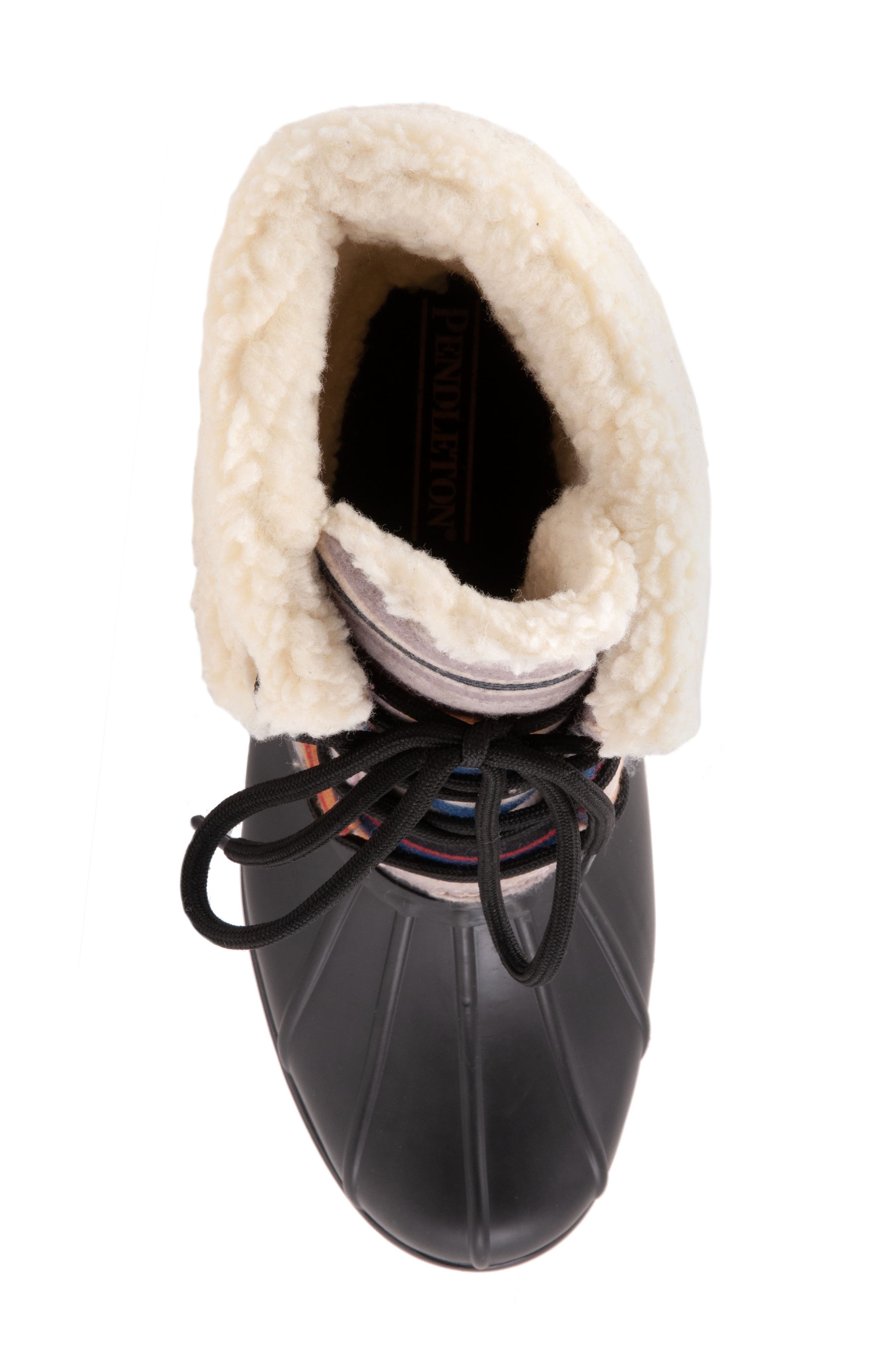 Pendleton Bridger Stripe Waterproof Faux Shearling Lined Boot, Alternate, color, 