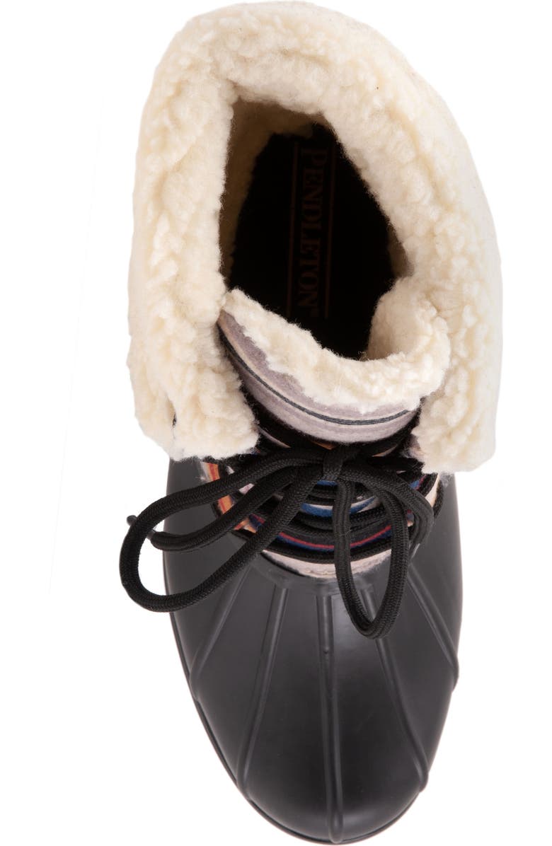 Pendleton Bridger Stripe Waterproof Faux Shearling Lined Boot, Alternate, color,