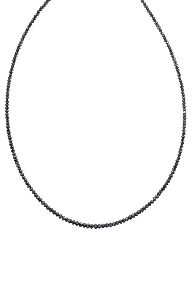Black Diamond Beaded Necklace, Main, color, BLACK DIAMOND