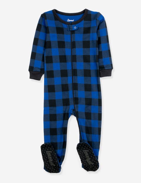 Footed Cotton Pajamas Matching Family Coordinated Plaid Prints (Baby)