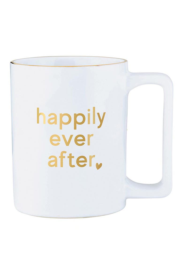 Happily Ever After Ceramic Mug, Main, color, WHITE
