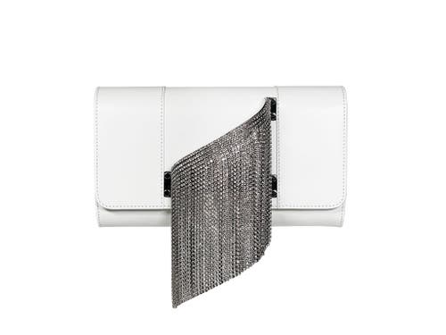 Perrin Paris L'eiffel Cascade Clutch In White