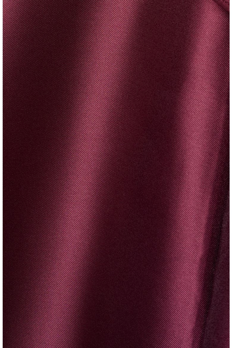 Embellished Neck Mikado Gown, Alternate, color, DEEP WINE