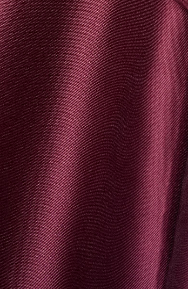 Adrianna Papell Embellished Neck Mikado Gown, Alternate, color, Deep Wine