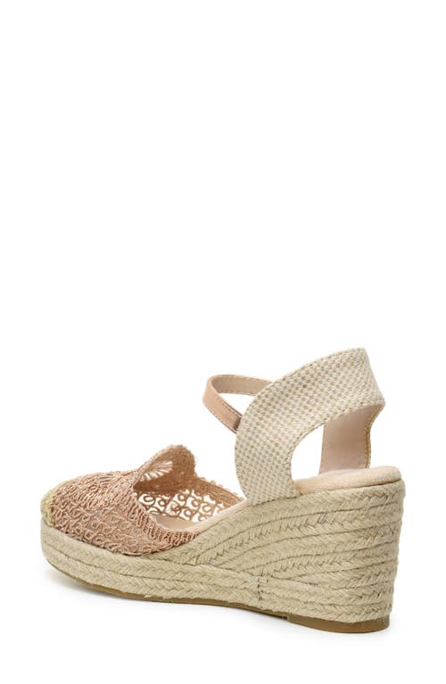 Catherine Catherine Malandrino Laboh Platform Wedge Espadrille Sandal In Rose Gold