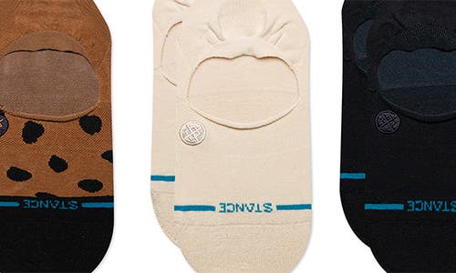 Stance Leopard Assorted 3-pack Cotton Blend No-show Socks In Multi