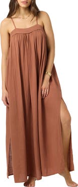 O'Neill Sai Saltwater Solids Cover-Up Cotton Maxi Dress