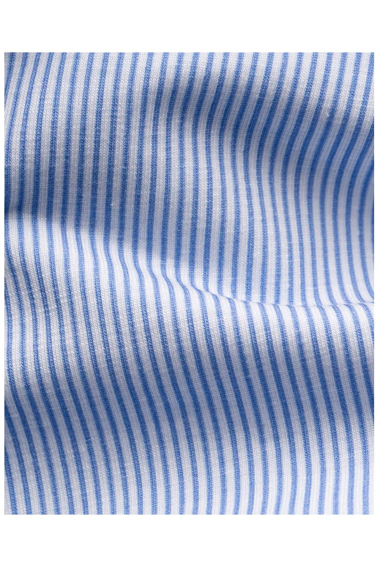 Slim Fit Stripe Stretch Jersey Dress Shirt, Alternate, color, MEDIUM BLUE