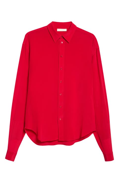 Effie Silk Button-Up Shirt