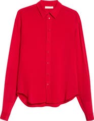 Ulla Johnson Effie Silk Button-Up Shirt